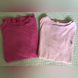 2 Pink SS Shirts Polo Ralph Lauren/a New Day Medium Girls/XS Women’s GUC